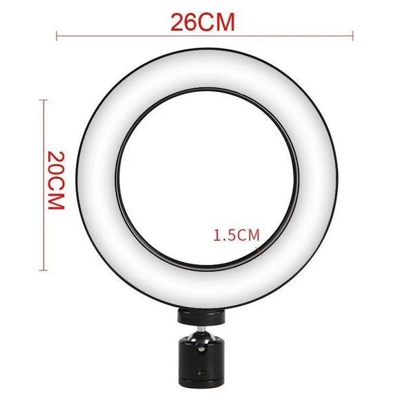 Кільцева світлодіодна Led-лампа для блогера селфі фотографа візажиста D 26 см Ring Ring26 фото
