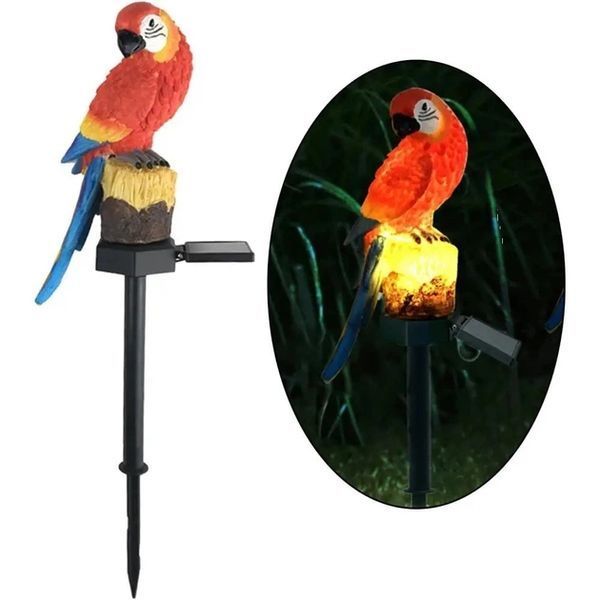 Ліхтар садовий SOLAR PARROT / Світильник для саду Папуга на сонячній батареї G7199 фото