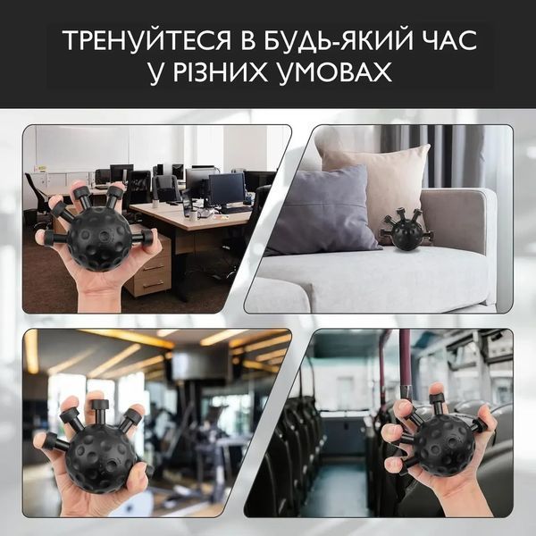 Еспандер для пензлів із двома рівнями навантаження із силікону та металу для тренування пальців YJ-8819 YJ8819 фото