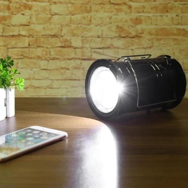 Кемпінгова LED-лампа X-BAIL BL-5800 з ліхтариком і сонячною панеллю BL5800BLAC фото