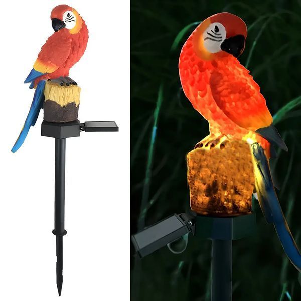 Ліхтар садовий SOLAR PARROT / Світильник для саду Папуга на сонячній батареї G7199 фото