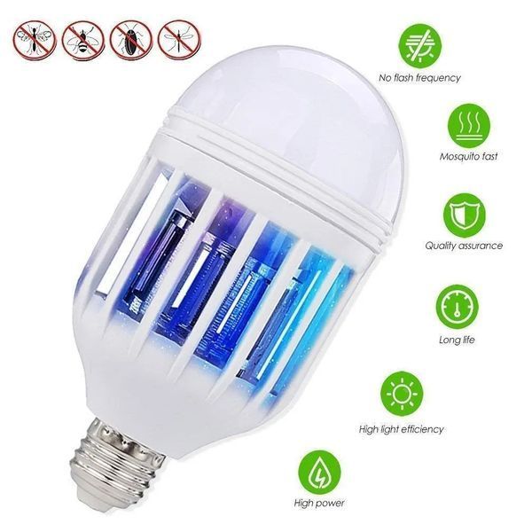 Світлодіодна лампа відлякувач від комарів Mosquito Killer Lamp, 15Вт 50948522 фото