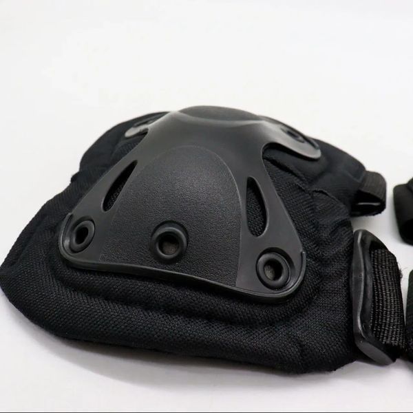Набір тактичного захисту Eagle KN-04 Black: налокітники та наколінники, нейлон 1KN04 фото