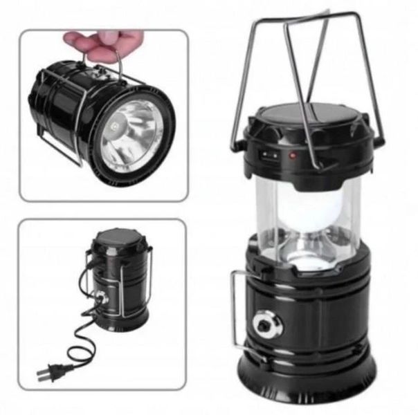 Кемпінгова LED-лампа X-BAIL BL-5800 з ліхтариком і сонячною панеллю BL5800BLAC фото