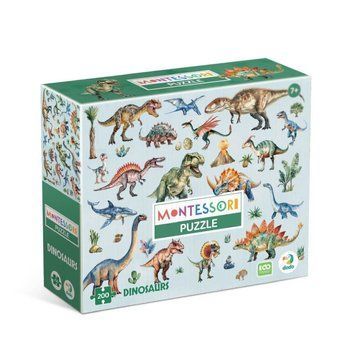Дитячий пазл Монтессорі "Динозаври" DoDo Toys 200631, 200 елементів 300631 фото