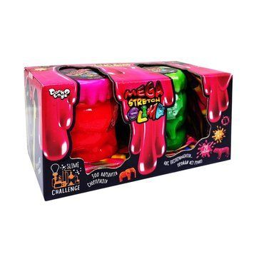 В'язка маса "Mega Stretch Slime" SLM-11-02U 2 банки Вид 3 SLM-11-02U(Pink_Green) фото