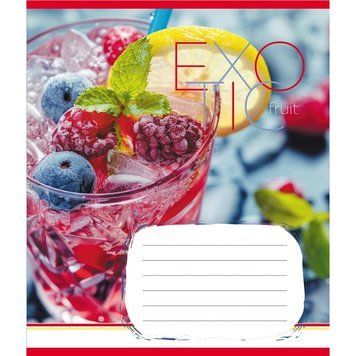 Зошит загальний "Екзотичні фрукти" 048-590098K-1 в клітинку, 48 аркушів 048-590098K-1 фото