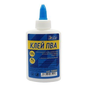 Клей канцелярський ПВА 358000 ковпачок-дозатор, 100 грам 358000 фото
