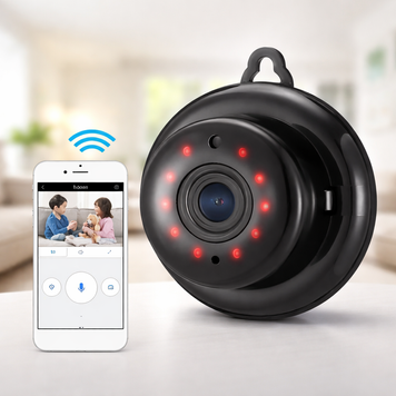 Міні-камера з нічним баченням DG-MYQ, 720P / Переносна WiFi камера з мікрофоном / Охоронна камера для дому G10159 фото
