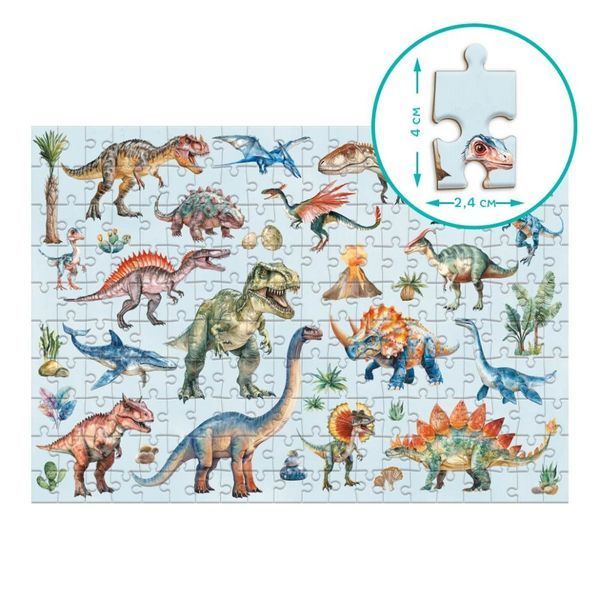Дитячий пазл Монтессорі "Динозаври" DoDo Toys 200631, 200 елементів 300631 фото
