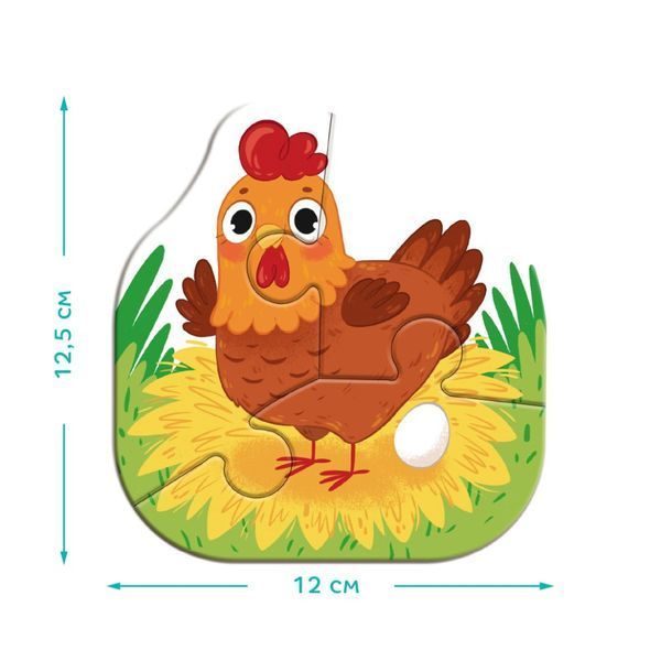Дитячий пазл 4 в 1 "Baby puzzle. Сільські тварини" DoDo Toys 300686 набір 4 в 1 300686 фото
