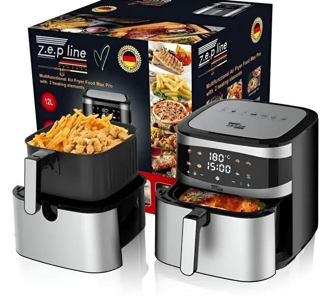 Кухонна аерофритюрниця Zepline ZP-216 на 8,8 л, 4200 Вт, мультипіч з великою чашею, фритюрниця без олії ZP216 фото