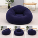 Надувне крісло-пуф Inflatable Sofa / Надувне крісло-мішок 110&times;110&times;85 см Темно-синій G6820/5 фото 2