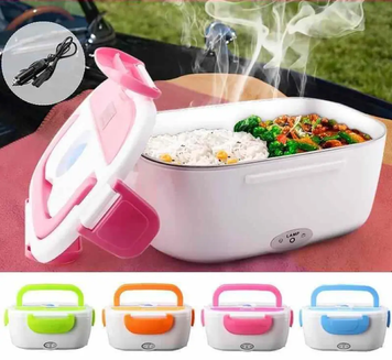 Ланчбокс з підігрівом їжі 12V Electric lunch box / Ланч-бокс від прикурювача Рожевий pr65638435/2-3 фото