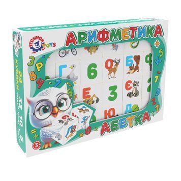 Дитячий розвиваючий набір кубиків "Абетка + Арифметика" 2728TXK 24 кубики 2728TXK фото