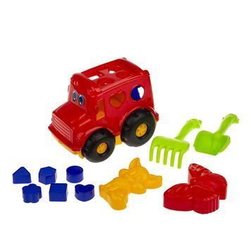 Сортер-автобус "Бусик" №2 Colorplast 0251 Червоний 0251(Red) фото