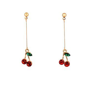 Дитячі сережки "Fashion черешні" T24627 червоні T24627 фото