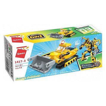 Дитячий Конструктор Qman 1417-1-6 будтехніка, 79 дет Savage Bulldozer 1417-3 фото