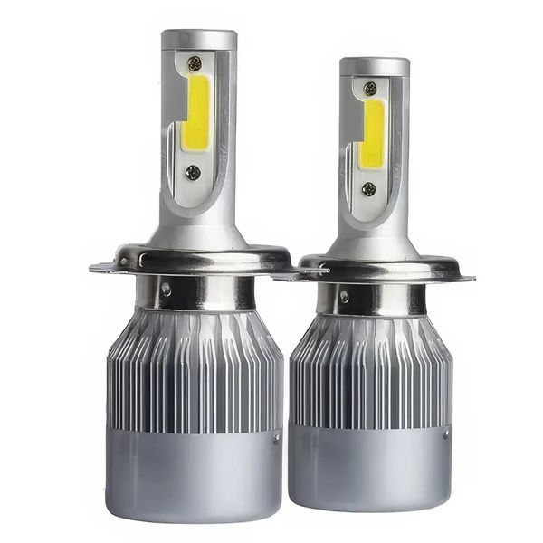 Комплект автомобільних світлодіодних LED ламп з охолодженням С6 LED H4 LED-лампи для авто 3800 Лм С6H4 фото