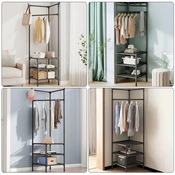 Кутова вішалка в передпокій з підставкою для взуття Corner coat rack 212000120 фото