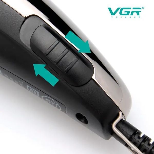 Машинка для стрижки волосся та бороди VGR Professional V-121, 8 насадок, ножиці, гребінець, від мережі 220 2055378 фото