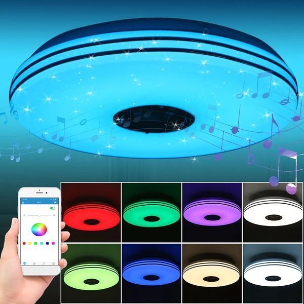38см світлодіодний RGB світильник стельовий bluetooth + пульт дистанційного керування G5556888 фото
