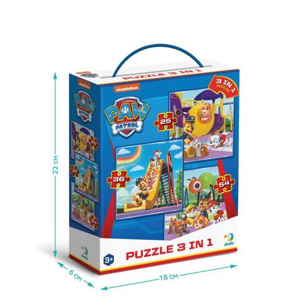 Дитячий пазл Ігровий майданчик Paw Patrol 200578, 3 в 1 200578 фото