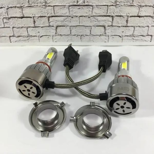 Комплект автомобільних світлодіодних LED ламп з охолодженням С6 LED H4 LED-лампи для авто 3800 Лм С6H4 фото