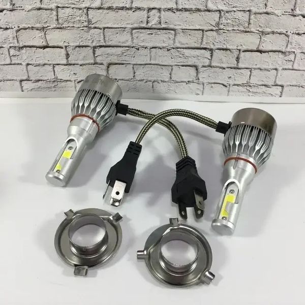 Комплект автомобільних світлодіодних LED ламп з охолодженням С6 LED H4 LED-лампи для авто 3800 Лм С6H4 фото