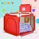 Дитячий манеж для розвитку IMBABY 6 секцій - із парканом для малюків - сухий басейн для дитячих ігор, для куль або килимка VENDNT-104 фото 4