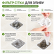 Сітчастий фільтр / 30 шт сіточки мішків для сміття в раковину поліестерових білих / Одноразові фільтри для раковини 2055648 фото 5