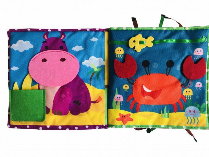 Текстильна розвиваюча книга для малят Bambini "Щеня" 403655 403655 фото