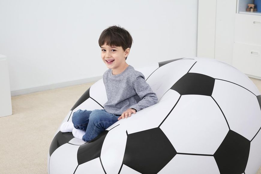 Надувне крісло-пуф Inflatable Sofa / Надувне крісло-мішок 110&times;110&times;85 см Чорно-білий G6820/6 фото