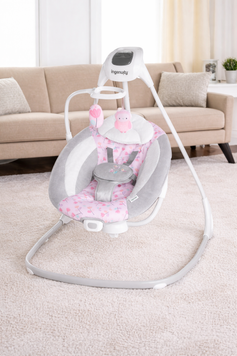 Електронні гойдалки / Дитячі гойдалки-шезлонг Ingenuity SimpleComfort 2в1 / Заколисуючий центр для дітей 6 швидкостей 5094801 фото