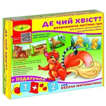 Дитяча розвиваюча гра "Де чий хвостик?" 86010 укр. мовою 86010 фото