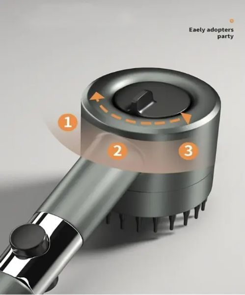 Масажна лійка з обертанням 360&deg; Turbocharged shower head G7725 фото