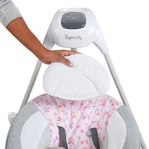Електронні гойдалки / Дитячі гойдалки-шезлонг Ingenuity SimpleComfort 2в1 / Заколисуючий центр для дітей 6 швидкостей 5094801 фото