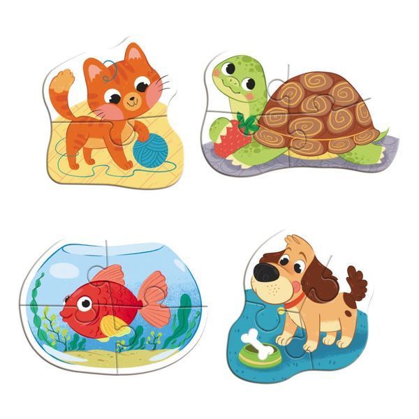 Дитячий пазл 4 в 1 "Baby puzzle. Домашні тварини" DoDo Toys 300688 набір 4 в 1 300688 фото