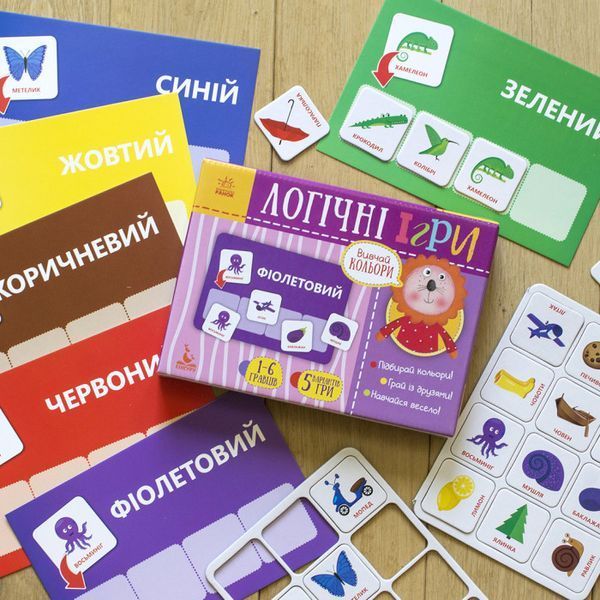 Дитячі логічні ігри "Вивчай кольори" 918001, 24 картки укр. мовою 918001 фото