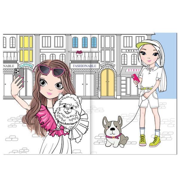 Дитяча розмальовка "Girls&Pets" РМ-88-02 серія "Dream & Style" РМ-88-02 фото