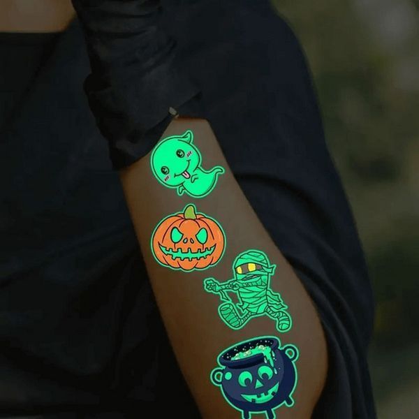 Набір дитячих тимчасових тату "Halloween glow" kids-tatto-halloween-glow-set-1 kids-tatto-halloween-glow фото
