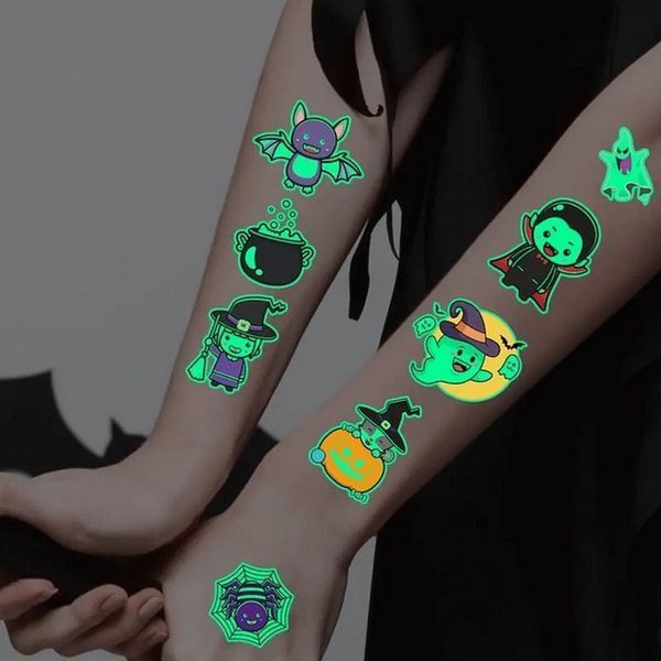 Набір дитячих тимчасових тату "Halloween glow" kids-tatto-halloween-glow-set-1 kids-tatto-halloween-glow фото