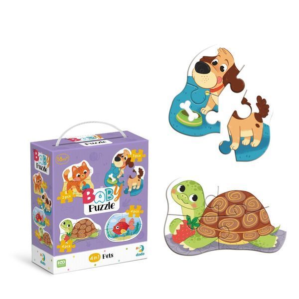 Дитячий пазл 4 в 1 "Baby puzzle. Домашні тварини" DoDo Toys 300688 набір 4 в 1 300688 фото