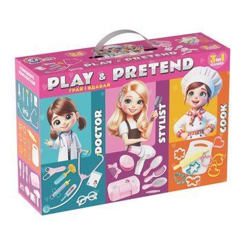 Дитячий ігровий подарунковий набір 3 в 1 "Play&pretend" 2277TXK лікар, стиліст, кухар 2277TXK фото