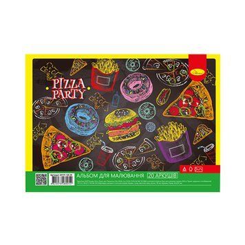 Альбом для малювання АП-0308, 20 аркушів, 100 г/м2 Pizza party АП-0308-4 фото