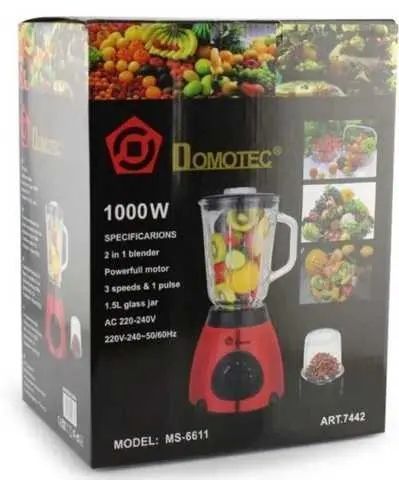 Блендер Domotec MS 6611 Червоний 1000w sp7442 фото