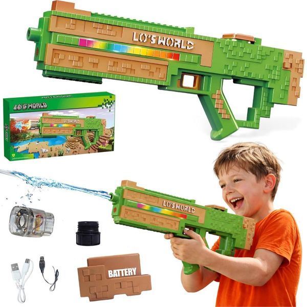 Водяний пістолет електричний зі світлом / Водяний автомат Electric Water Gun / Водяний бластер SQ011B Axm16257 фото
