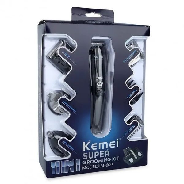 Бритва, триммер, машинка для стрижки волосся Kemei KM-600 тримвер з підставкою. 205858 фото