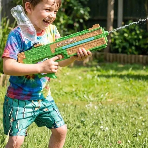 Водяний пістолет електричний зі світлом / Водяний автомат Electric Water Gun / Водяний бластер SQ011B Axm16257 фото