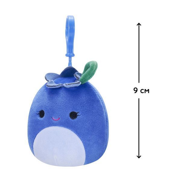 М'яка іграшка Чорниця Блубі Squishmallows SQCP00147 на кліпсі 9 см SQCP00147 фото